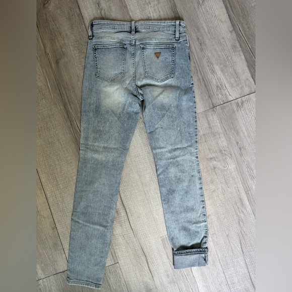 GUESS Mid Rise Skinny Light Blue Jeans - Picture 11 of 13